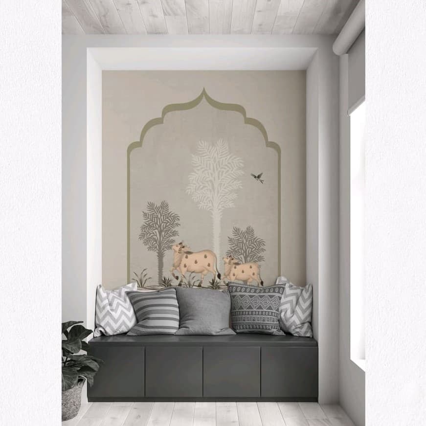 Gokul Gau Shanti Van Wallpaper