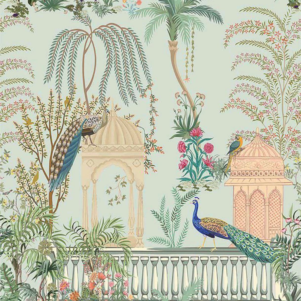 Pastel Peacock Paradise Wallpaper