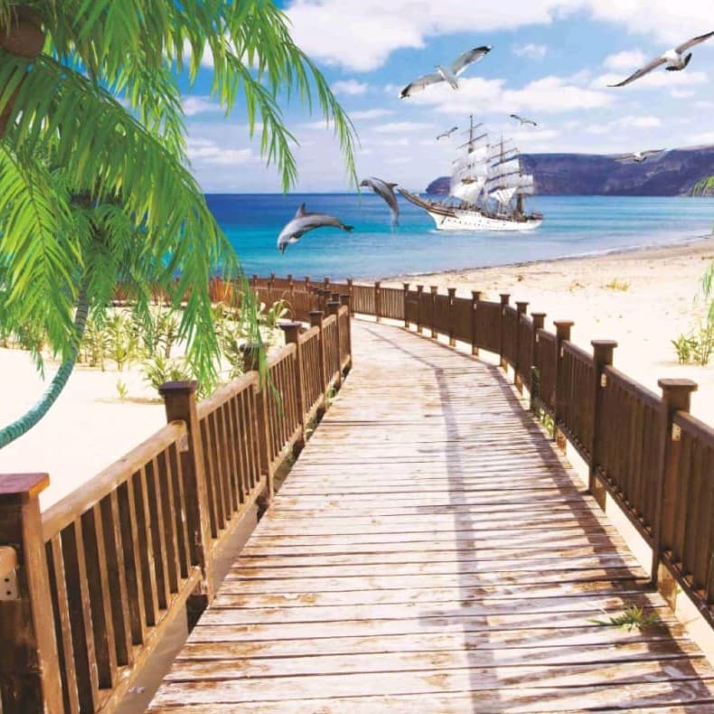 Boardwalk to Paradise Wallpaper - Non Woven (Premium)