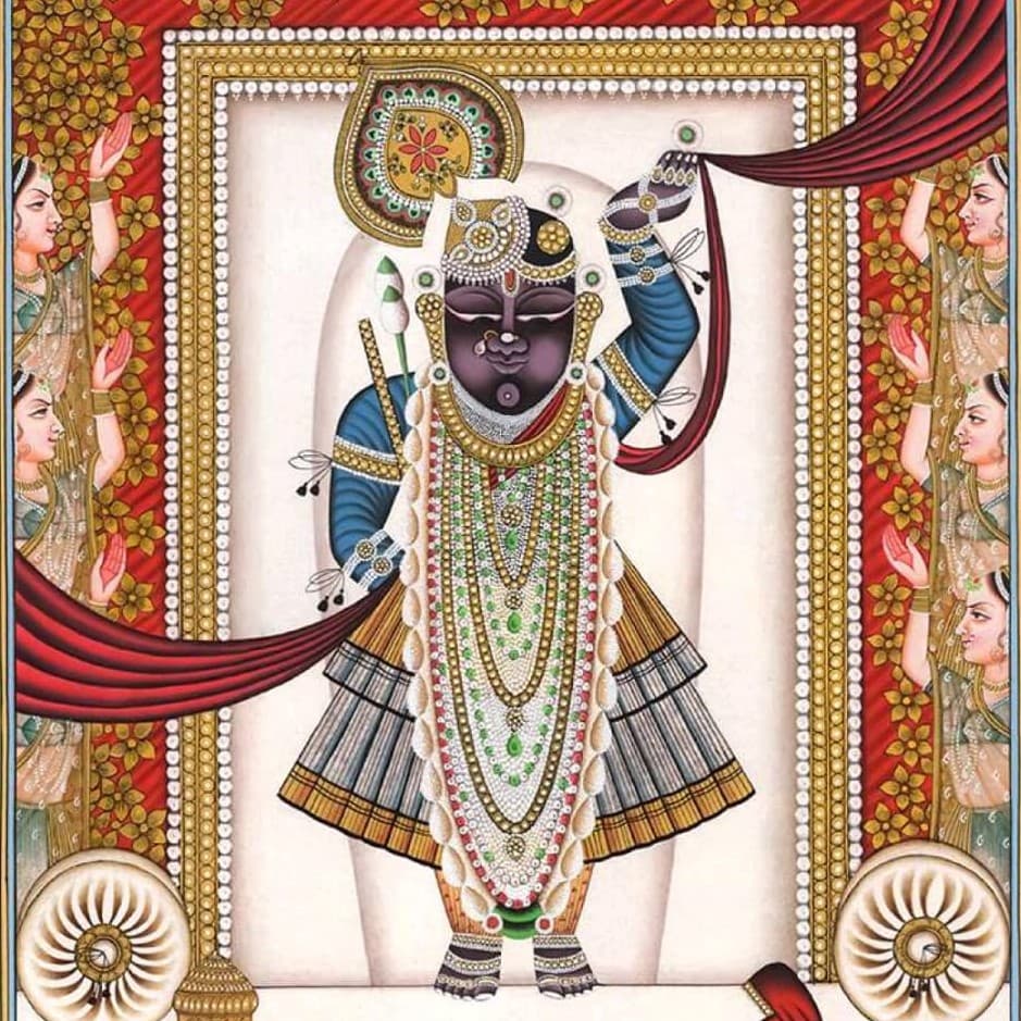 Shri Vitthal Rukmini Vihar Wallpaper - Non Woven (Premium)