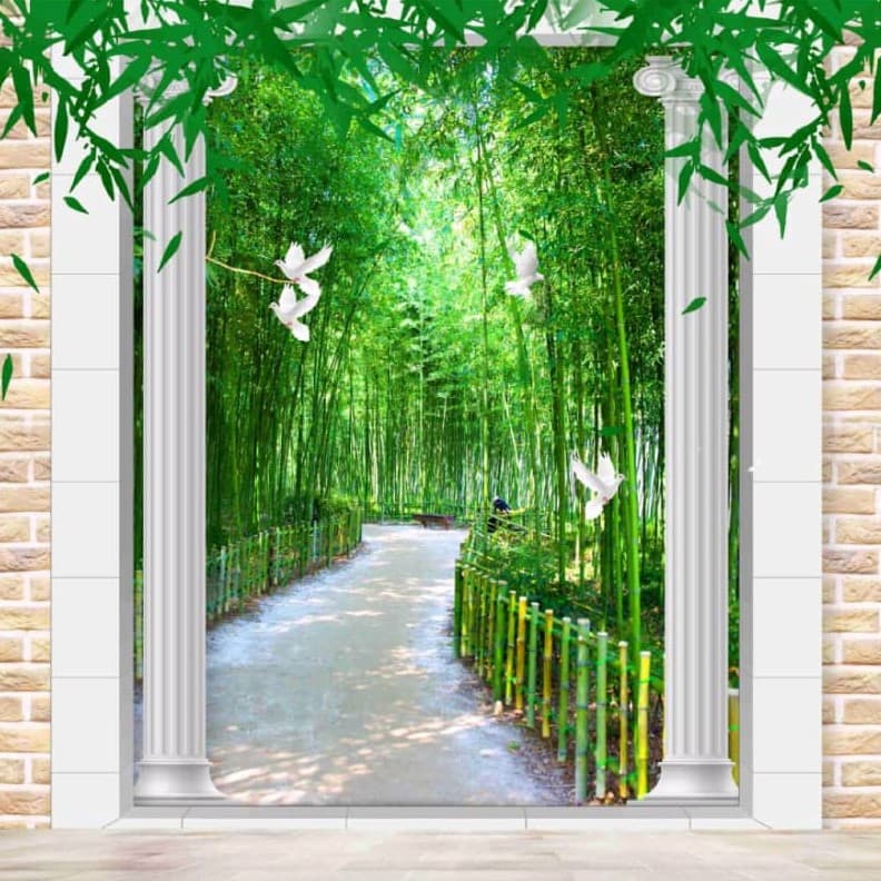 The Bamboo Sanctuary Wallpaper - Non Woven (Premium)