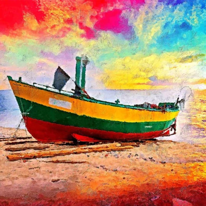 The Silent Boat Wallpaper - Non Woven (Premium)