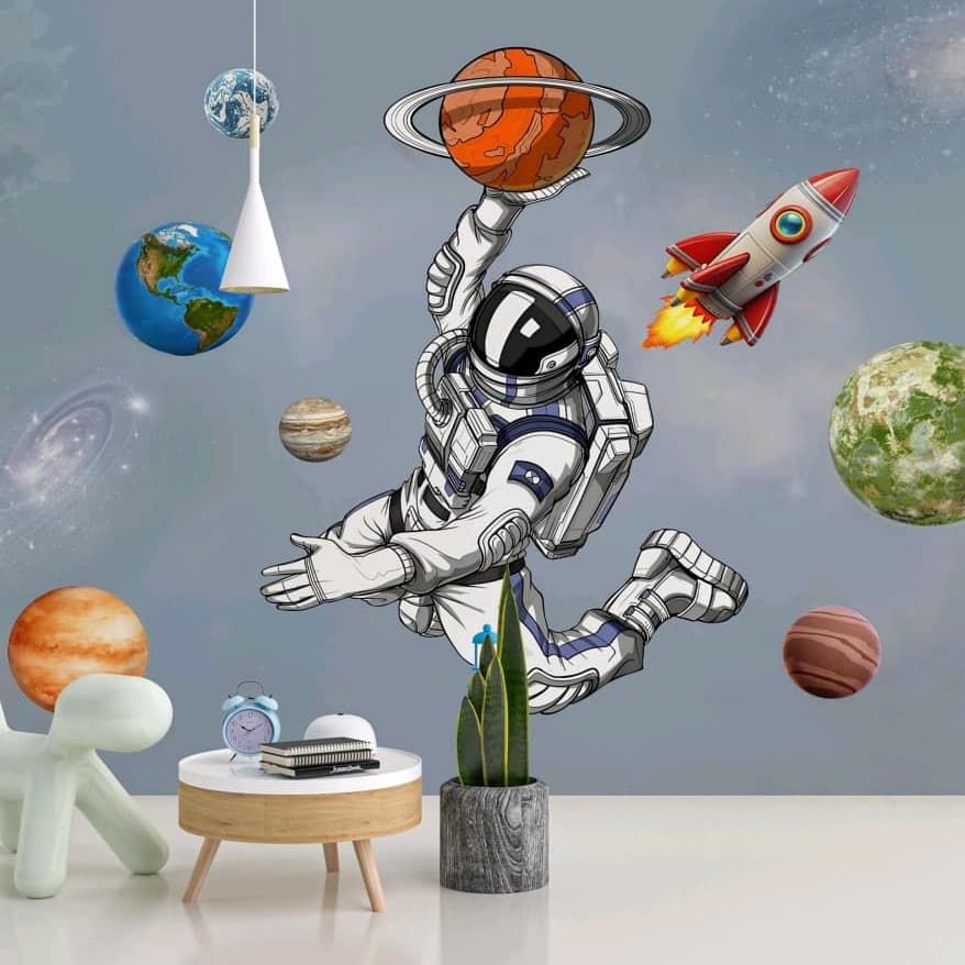 Little Astronaut Adventure Wallpaper - Non Woven (Premium)