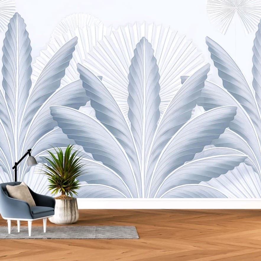 Frost Blue Elegance Wallpaper