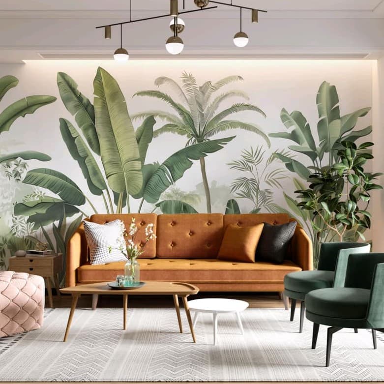 Vibrant Banana Leaf Wallpaper - Non Woven (Premium)