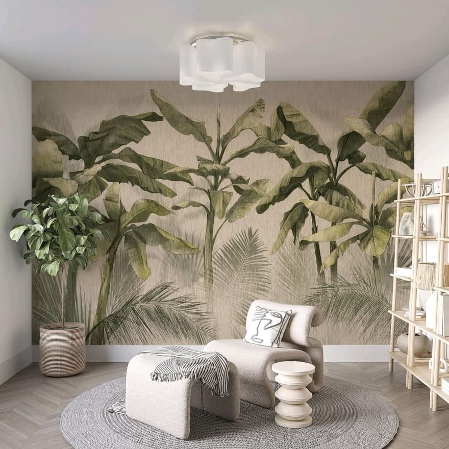 Palm Haven Serenity Wallpaper - Non Woven (Premium)