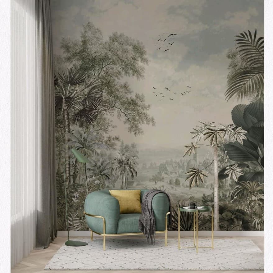 Ethereal Jungle Vista Wallpaper - Non Woven (Premium)