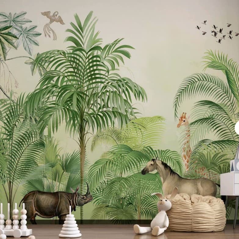 The Safari Nursery Wallpaper - Non Woven (Premium)