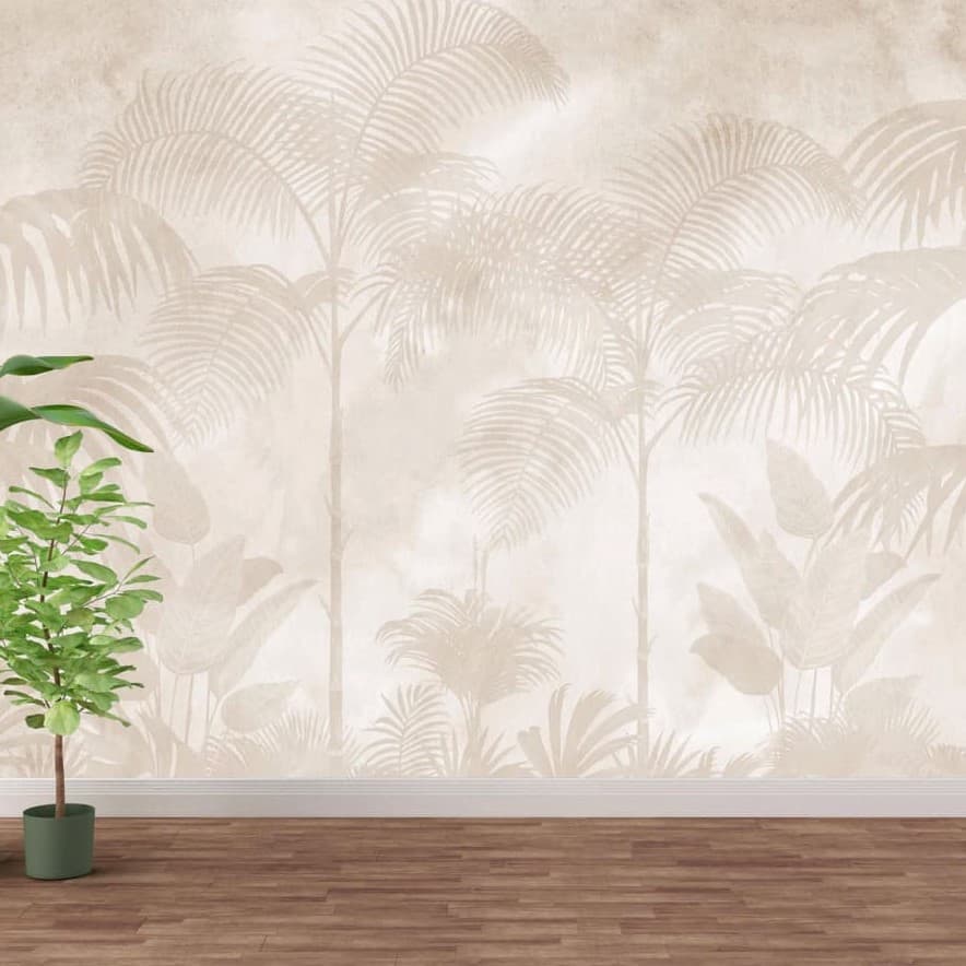 Ivory Palm Haze Wallpaper - Non Woven (Premium)