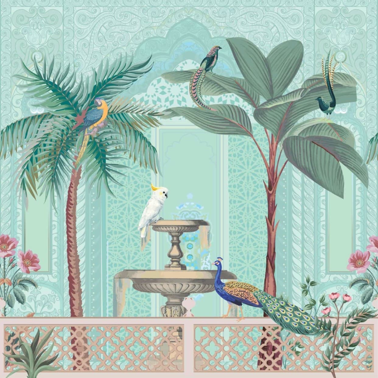 Garden Of Tranquil Wings Wallpaper - Non Woven (Premium)