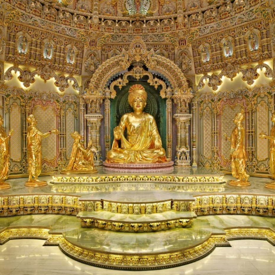 Golden Sanctum of Peace Wallpaper - Non Woven (Premium)